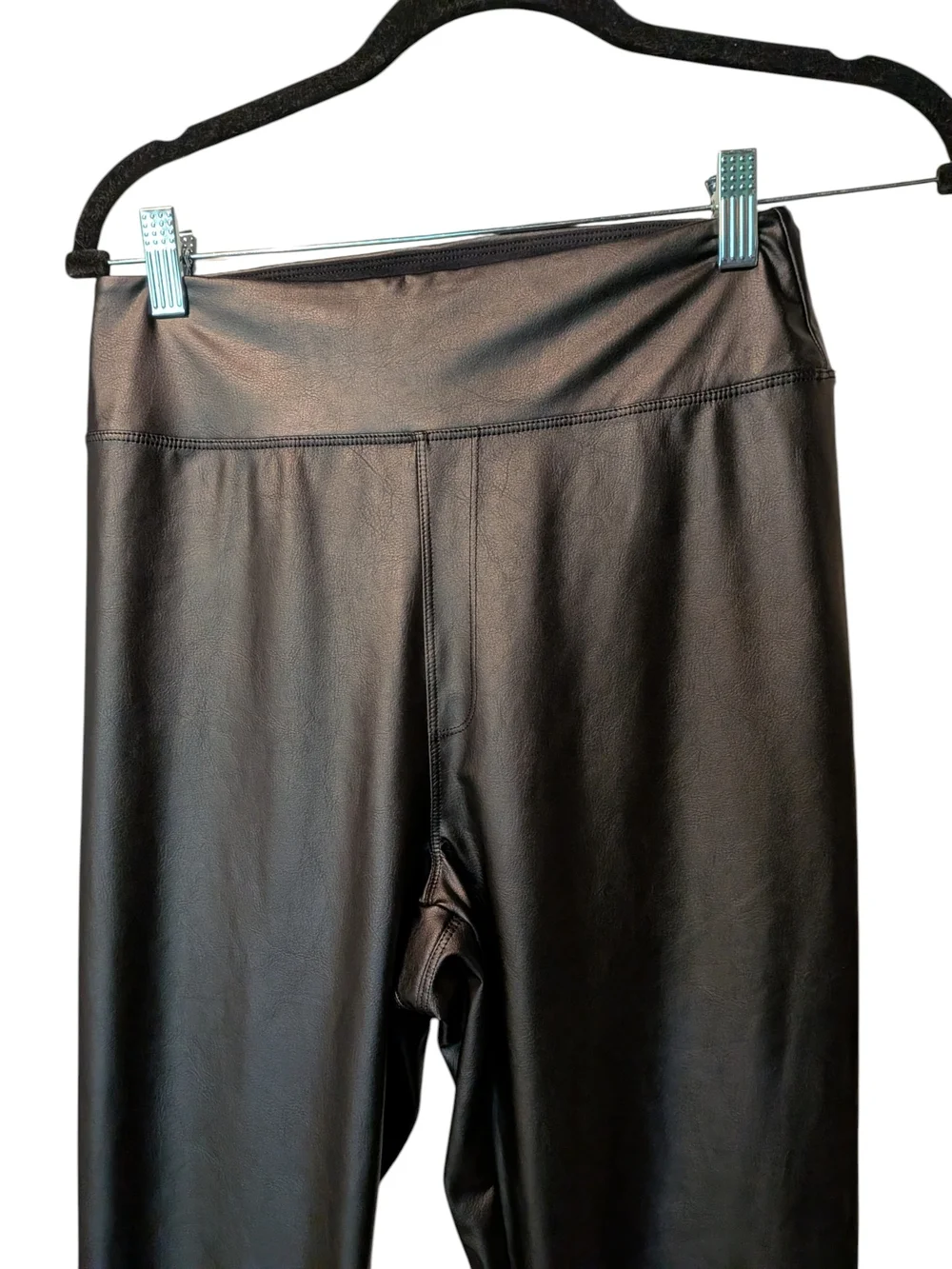 aerie Black Faux-Leather Leggings